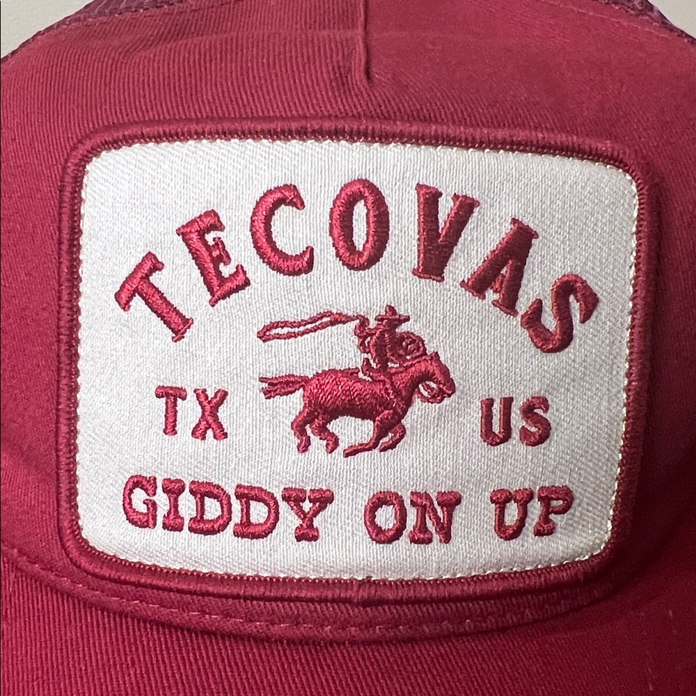 Tecovas | Burgundy “Giddy On Up” Trucker Hat - Picture 6 of 10